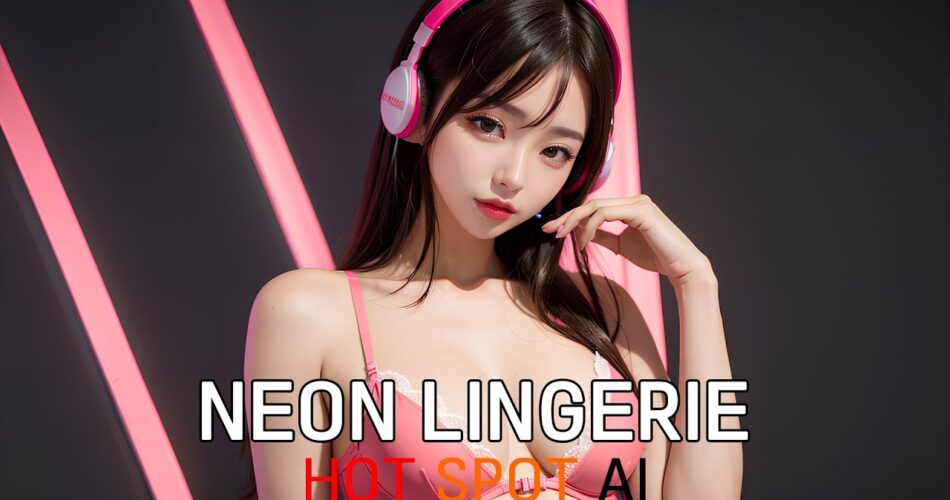 AI Lookbook 4K – Neon lingerie fashion show – AI art girl – AI Beauty – AI 룩북  AI 그림 #hotspotai