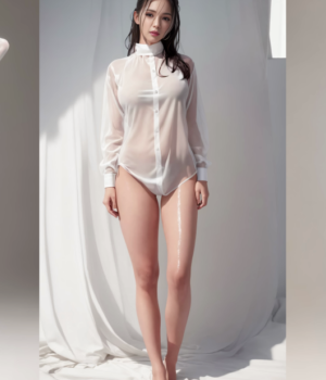 Ai Lookbook Beautiful Girl In A White Shirt And Panties