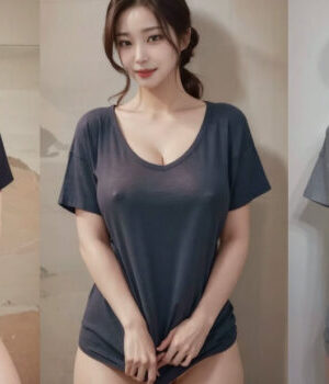 Hot Girl in T-shirt Without Bra – Ai Art Lookbook