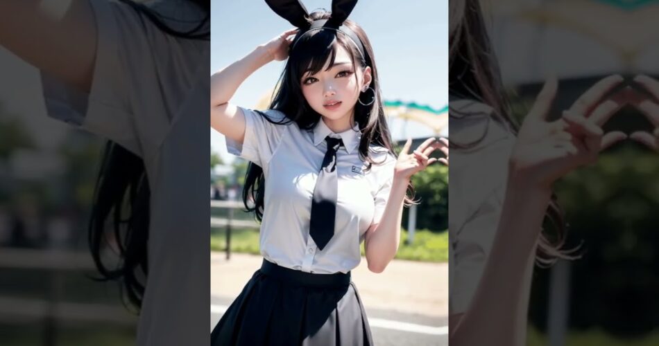 [Ai art] 토끼 머리띠 여고생 I Rabbit Highteen girl