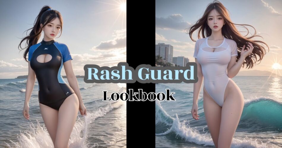 Styling the Perfect Rash Guard Outfit Lookbook | Swimsuit | 4K | AI Art Lab