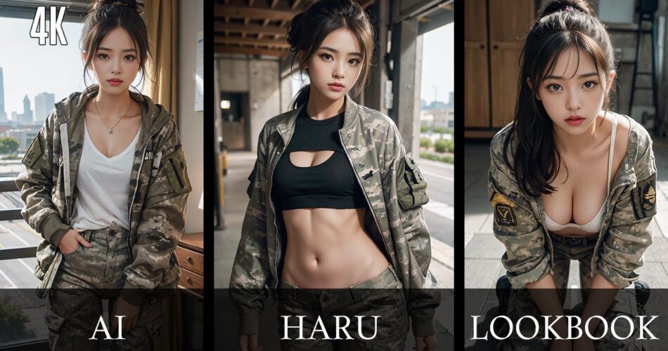 [4K AI art] Beautiful Female Soldier’s Temptation Ai Lookbook | 여군에게 유혹 당하는 AI 룩북 [ai 실사]