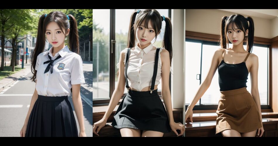 AI美女7 – №13「おさげ女子♡ツインテール+JK+女子高生」SP